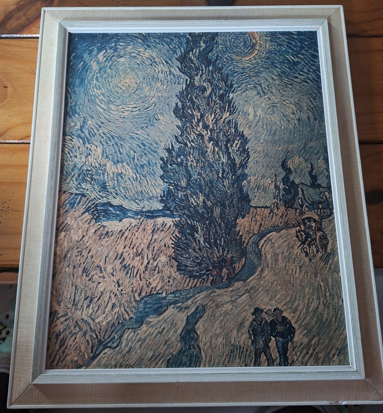 Van Gogh reproductie: Cypres met ster, St. Rémy, 1890, Ophalen of Verzenden