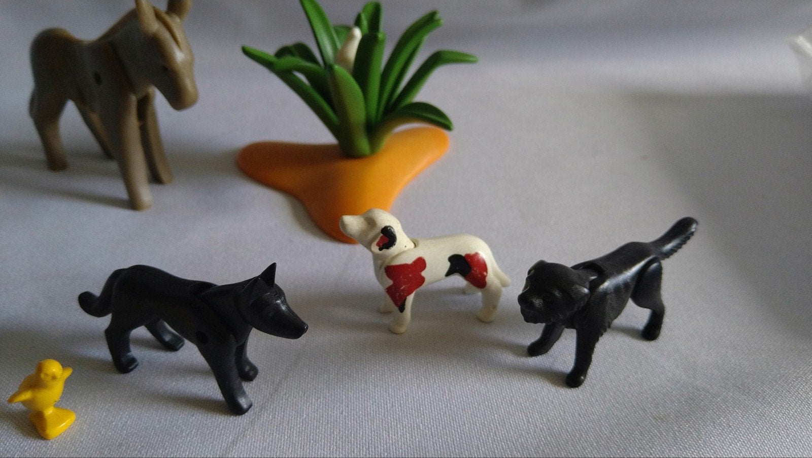 Dieren playmobil gorilla honden pauw kuikens plant ezel, Ophalen of Verzenden