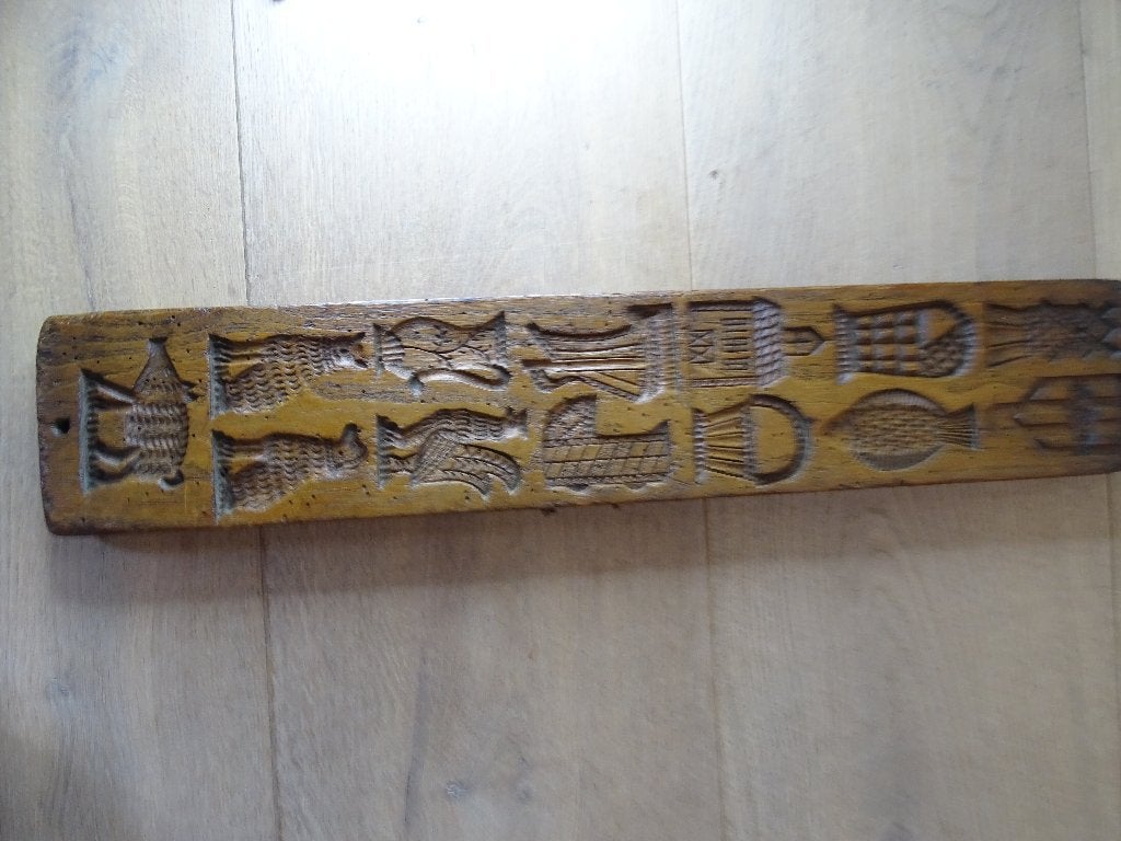 Antieke houten speculaasplank (dubbelzijdig), Antiek en Kunst, Ophalen of Verzenden