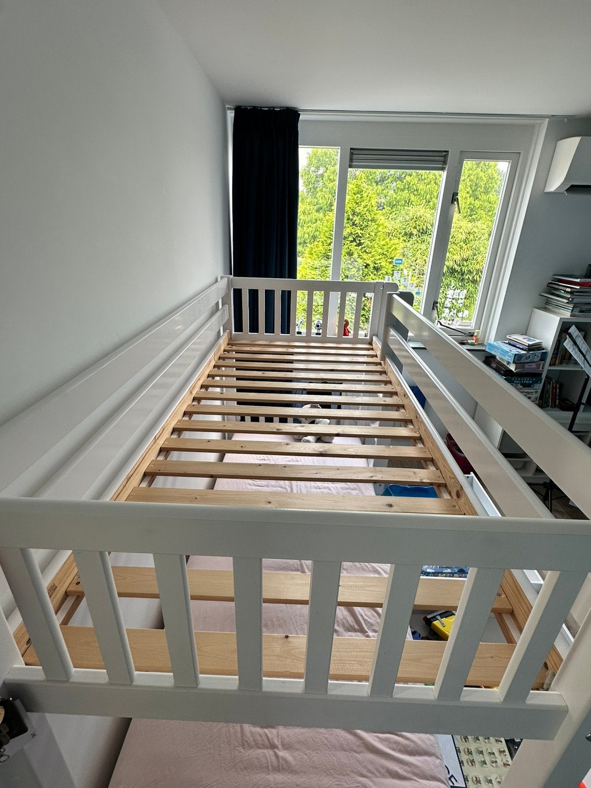 White bunk bed for sale, Ophalen, Gebruikt, 90 cm, Wit