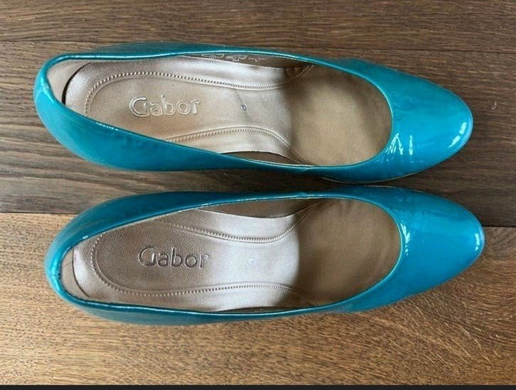 Gabor Pumps - Nieuwstaat - Maat 38 - Turquoise Lakleer, Pumps, Overige kleuren, Gabor, Nieuw