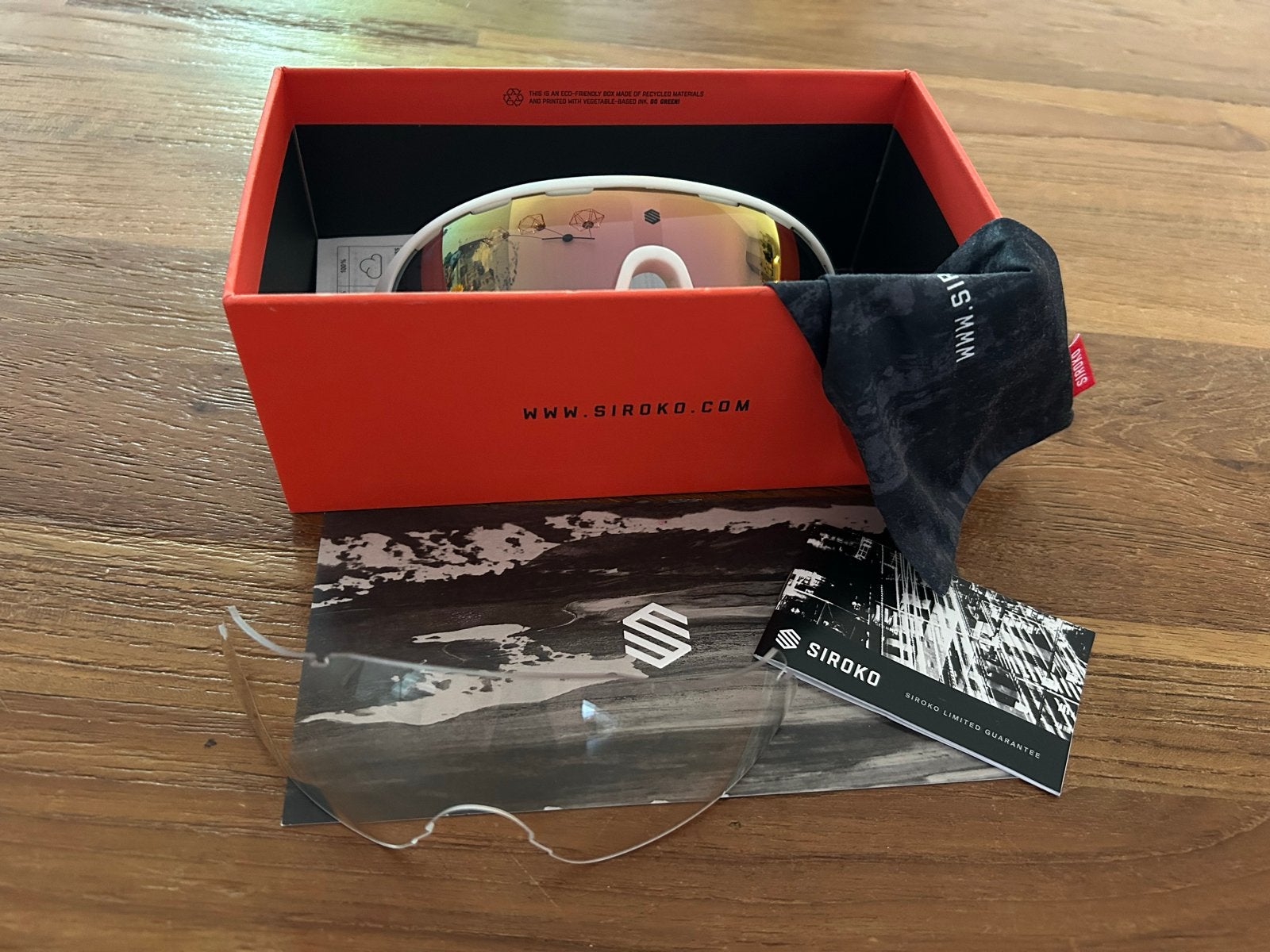 Siroko K3 Sport Zonnebril Wit met Extra Lens+ nieuwe pootjes, Ophalen of Verzenden, Gebruikt, Overige typen