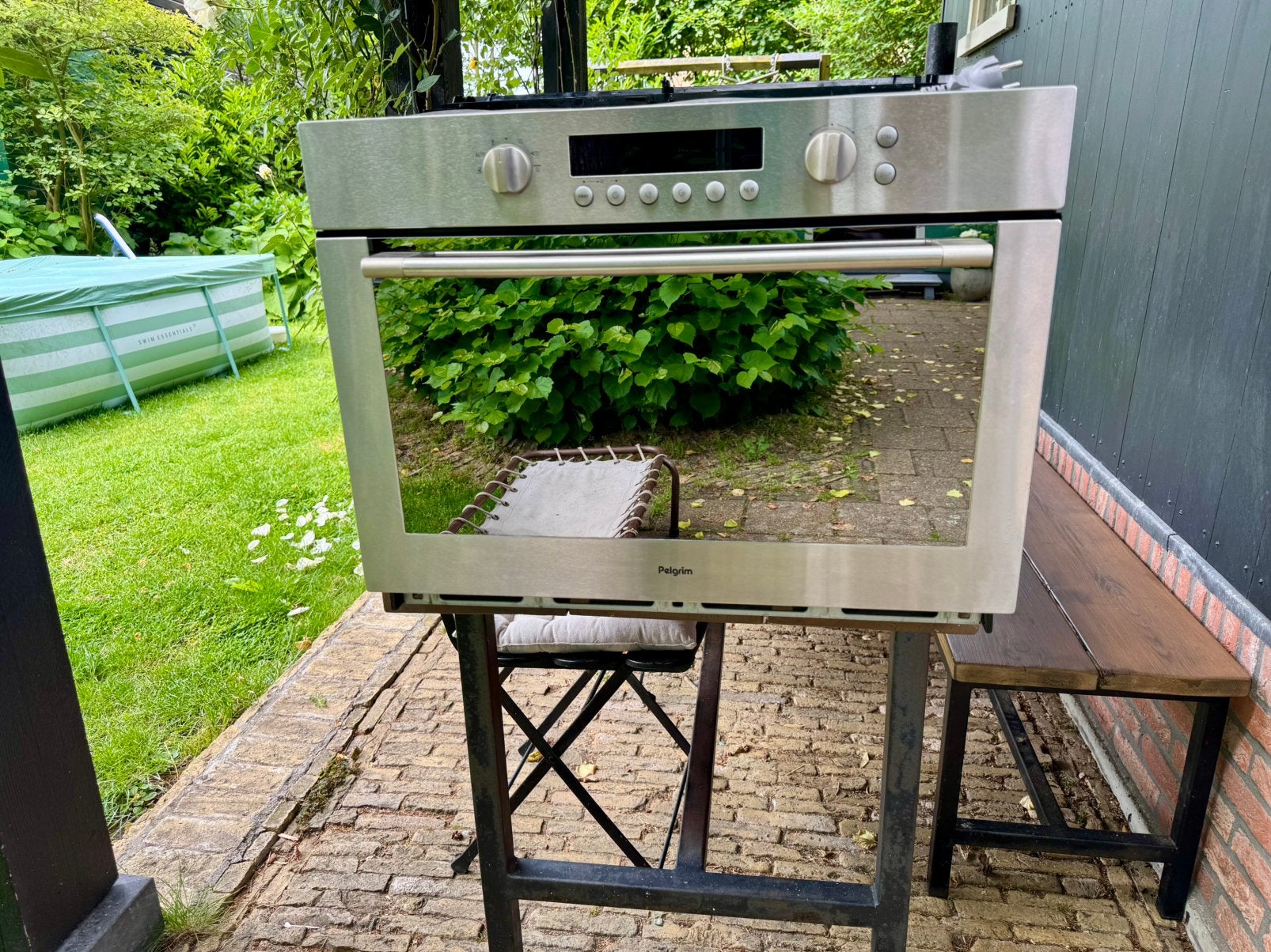 Pelgrim MAG 695 RVS / P02 combimagnetron, Witgoed en Apparatuur, Ovens, Ophalen, 45 tot 50 cm, Gebruikt, Pelgrim