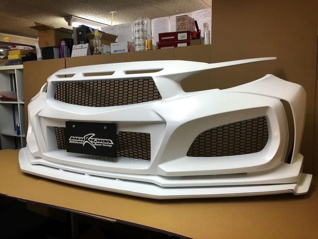 M&M Honda voorbumper diffuser frontlip - Honda Civic FK7 FK8, Ophalen of Verzenden