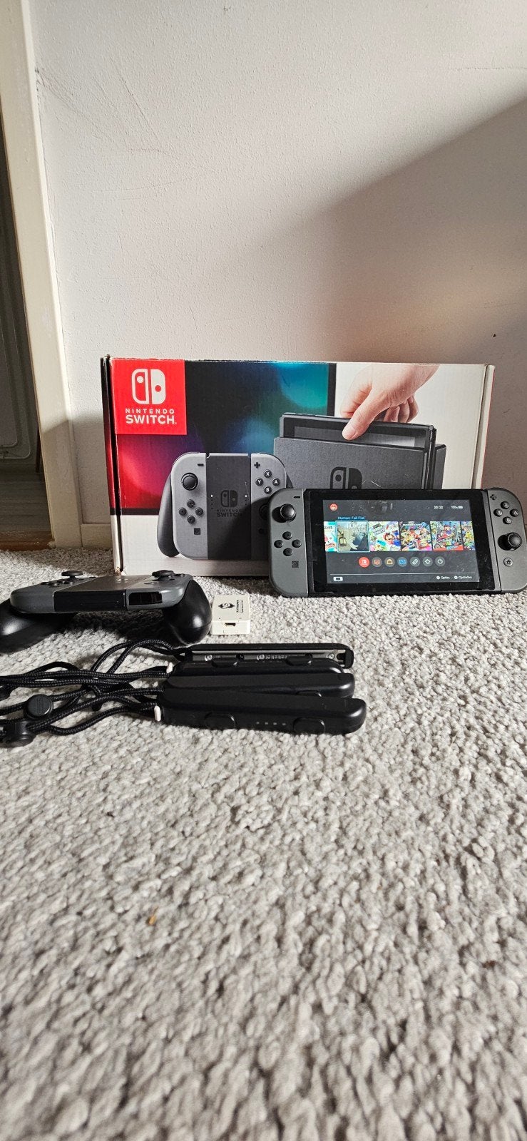 nintendo switch v1 unpatched, Spelcomputers en Games, Ophalen, Switch Original, Met 3 controllers of meer, Gebruikt