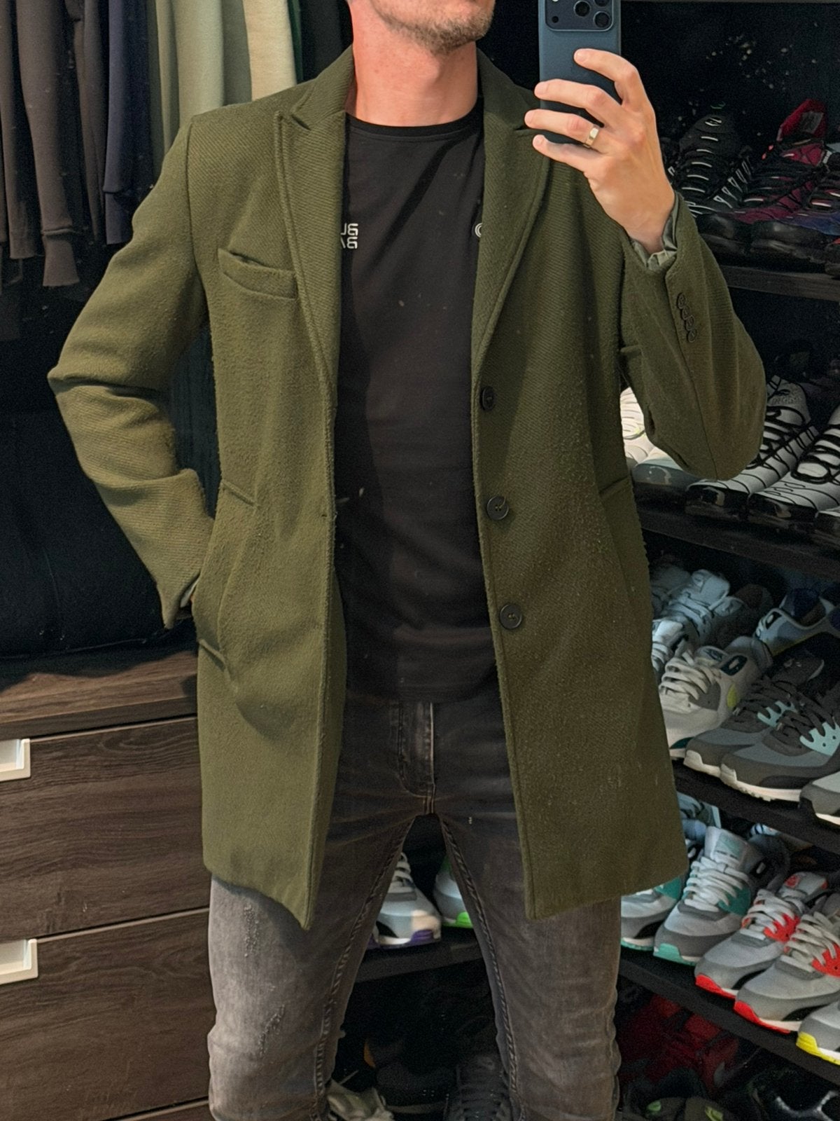 Zumo stoffen jas maat M groen, Verzenden, Gedragen, Maat 48/50 (M), Groen