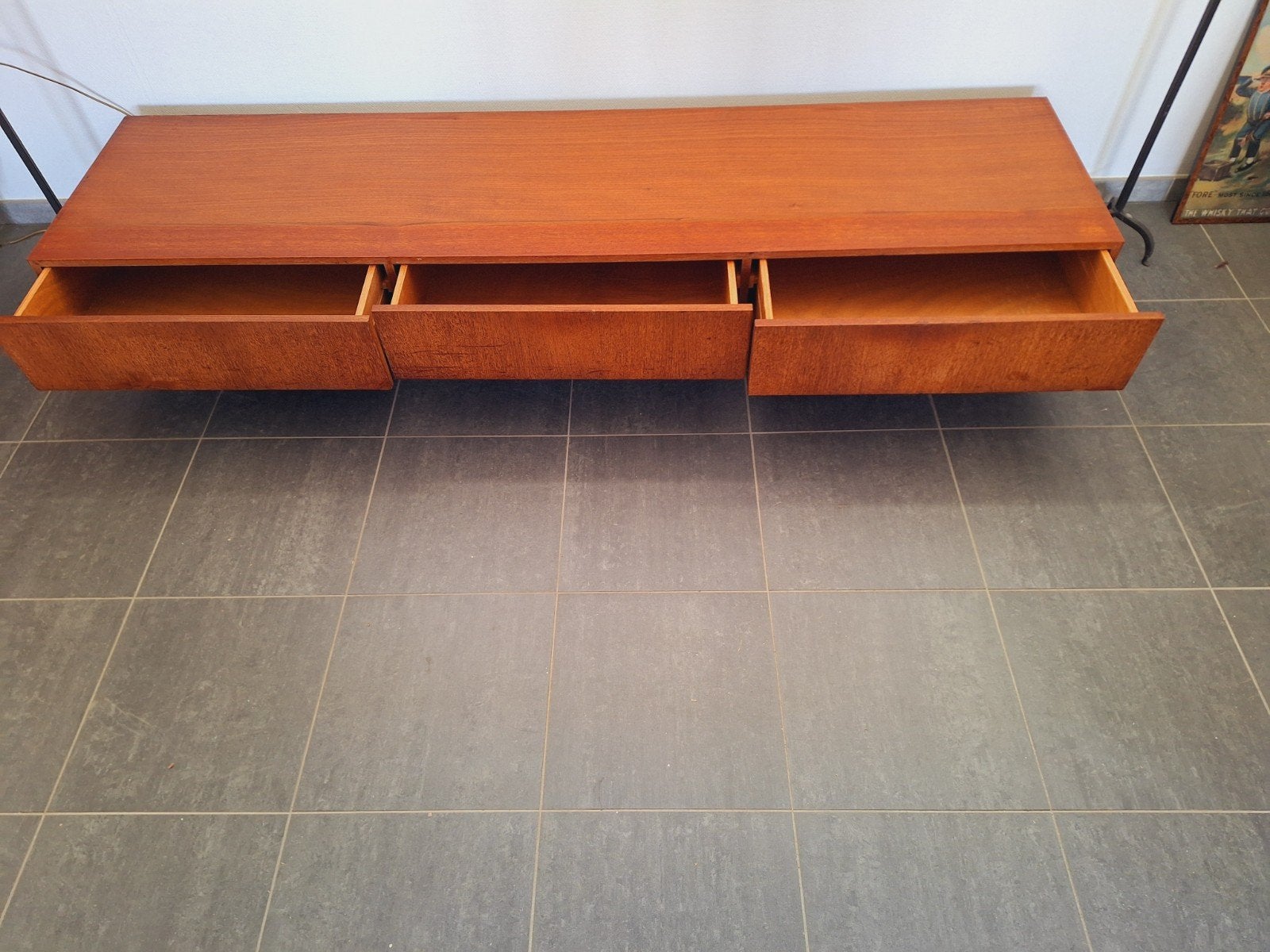 vintage TV meubel midcentury, Huis en Inrichting, Ophalen, Gebruikt, 200 cm of meer, Minder dan 100 cm