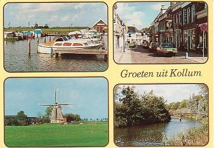 Ansichtkaart 	Kollum	4-luik, Verzenden, 1980 tot heden, Gelopen, Friesland