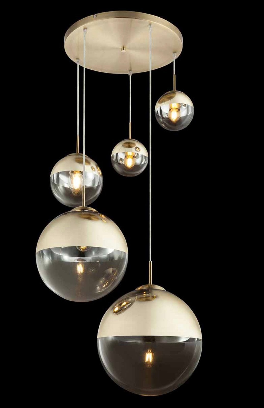 Hanglamp goud metaal klassiek Globo Varus, Ophalen of Verzenden, Zo goed als nieuw, Metaal