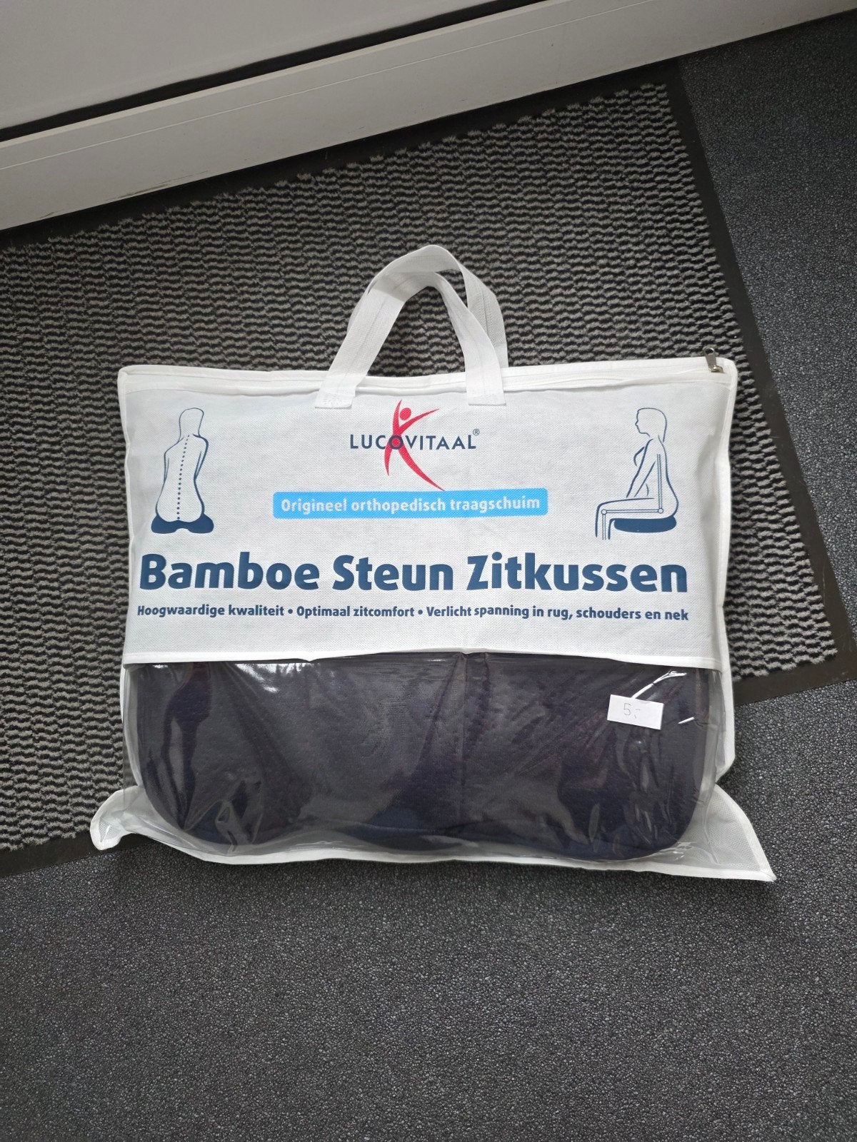 Lucovitaal Ergonomisch Zitkussen - Bamboe & Traagschuim, Sport en Fitness, Ophalen of Verzenden, Zo goed als nieuw, Overige typen