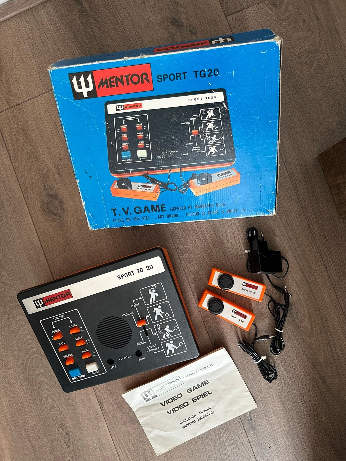 Vintage Mentor Sport TG20 TV-spel met doos en handleiding, Ophalen of Verzenden, Overige merken, Zo goed als nieuw
