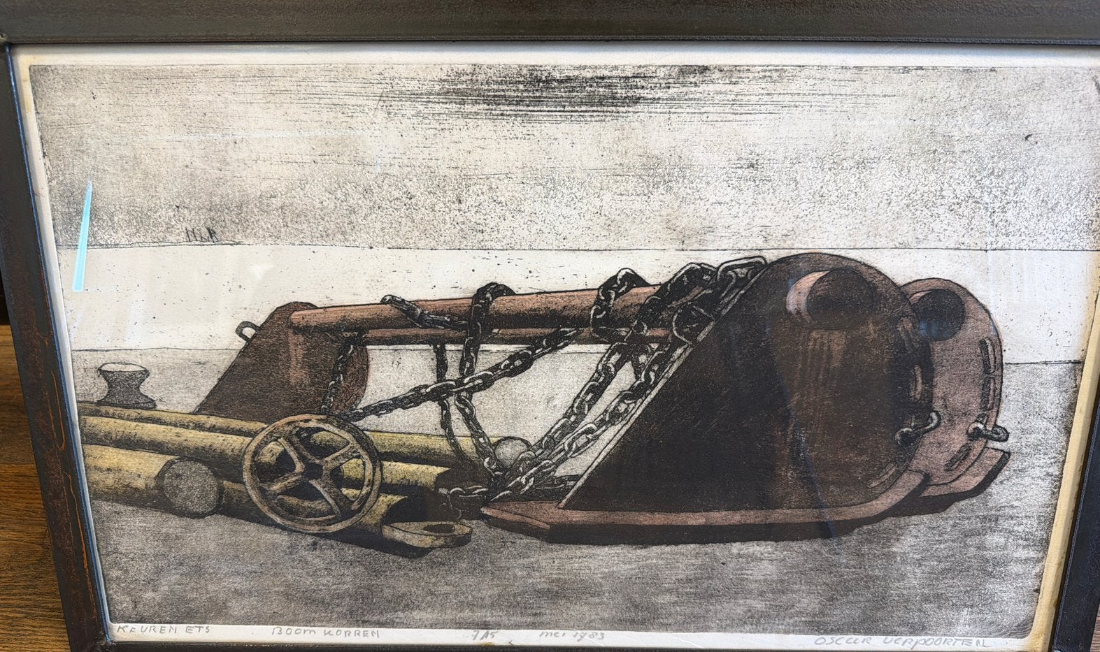 Ets 'Bodem Worren' van Oscar Verpoorten (1983), Dagelijks leven, Ophalen of Verzenden, 1950 - 1999, Genummerd