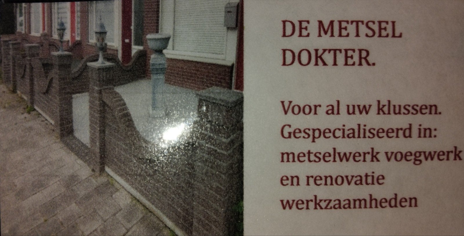 metselaar voeg renovatie werken kleinbouw, Ophalen of Verzenden