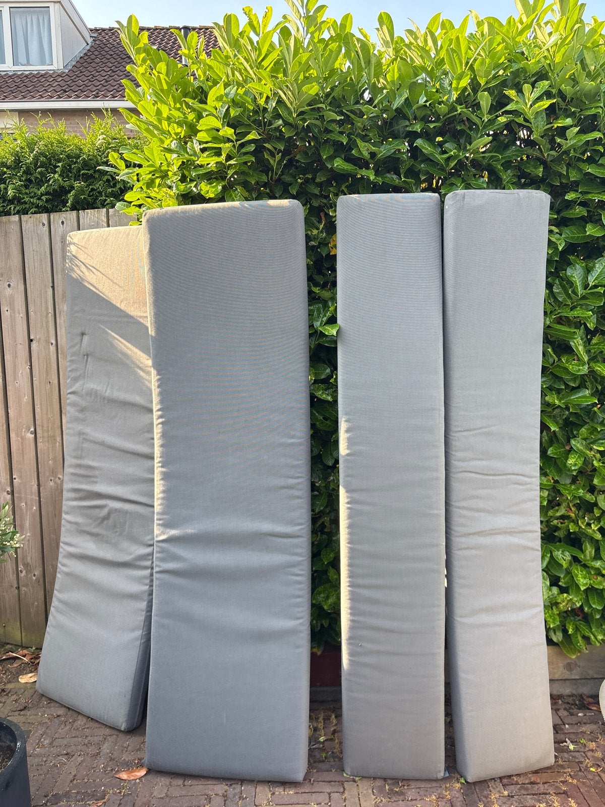 Tuinkussenset voor loungeset/banken - 4 delig, Tuin en Terras, Tuinmeubel-accessoires, Gebruikt, Ophalen