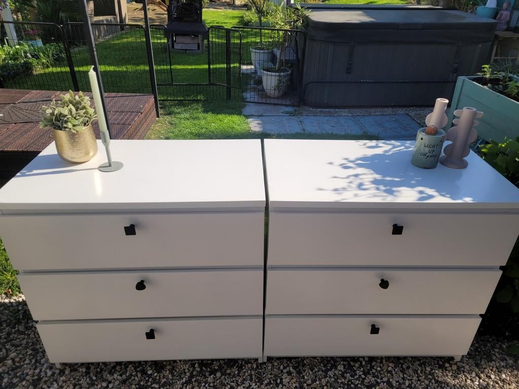 2x malm ladekasten, Huis en Inrichting, Kasten | Ladekasten, Gebruikt, Minder dan 100 cm, 50 tot 100 cm, 25 tot 50 cm, 3 of 4 laden