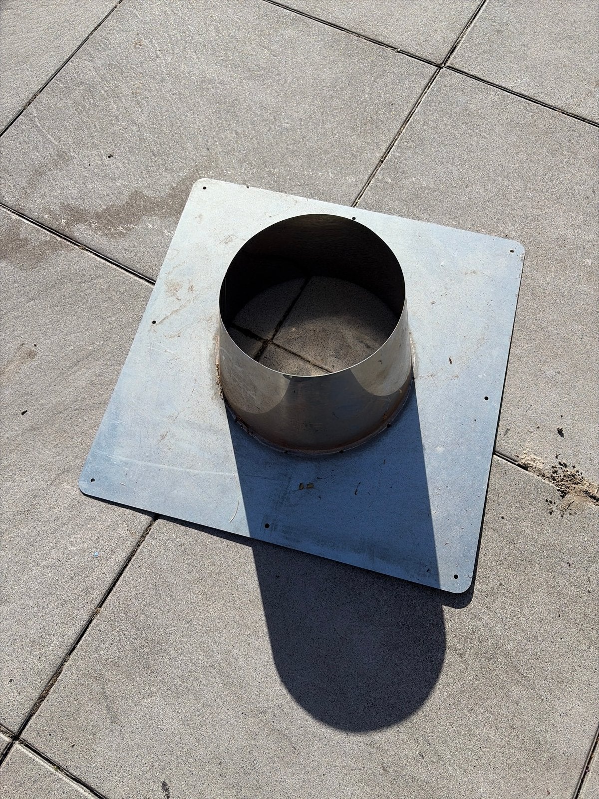 Nieuwe RVS Dakplaat / Dakdoorvoer - Ø 22cm, Vierkant 54x54cm, Ophalen of Verzenden, Nieuw, Ventilator en Afzuiger