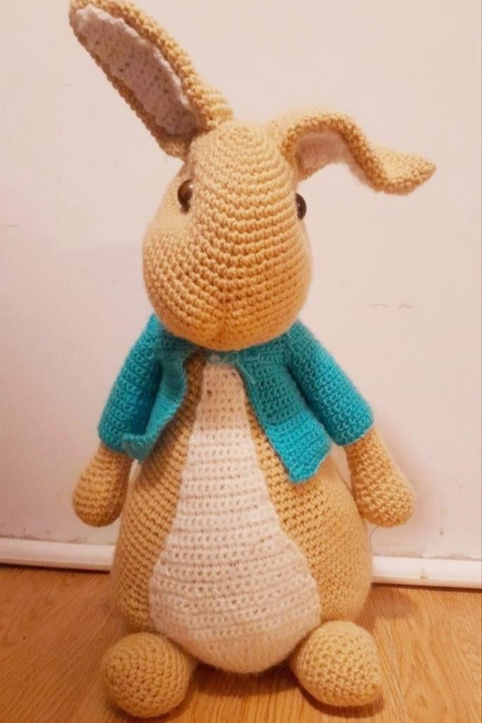 Pieter konijn / peter rabbit grote gehaakte knuffel knuffel, Kinderen en Baby's, Speelgoed | Knuffels en Pluche, Konijn, Ophalen of Verzenden