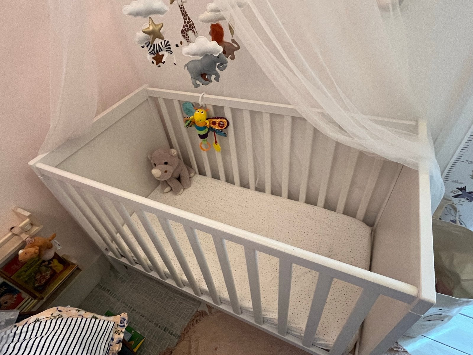IKEA babybed met matras, Ophalen, Gebruikt, 70 tot 85 cm, 140 tot 160 cm