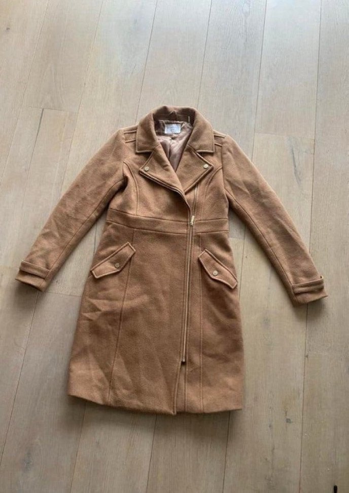 Melting stockholm jas camel wol  M, Ophalen of Verzenden, Zo goed als nieuw, Maat 38/40 (M), Beige