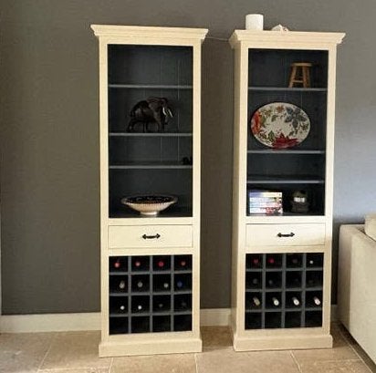 2x Riviera Maison stijl kasten voor wijn/decoratie/boeken, Ophalen, 50 tot 100 cm, Zo goed als nieuw, Minder dan 100 cm
