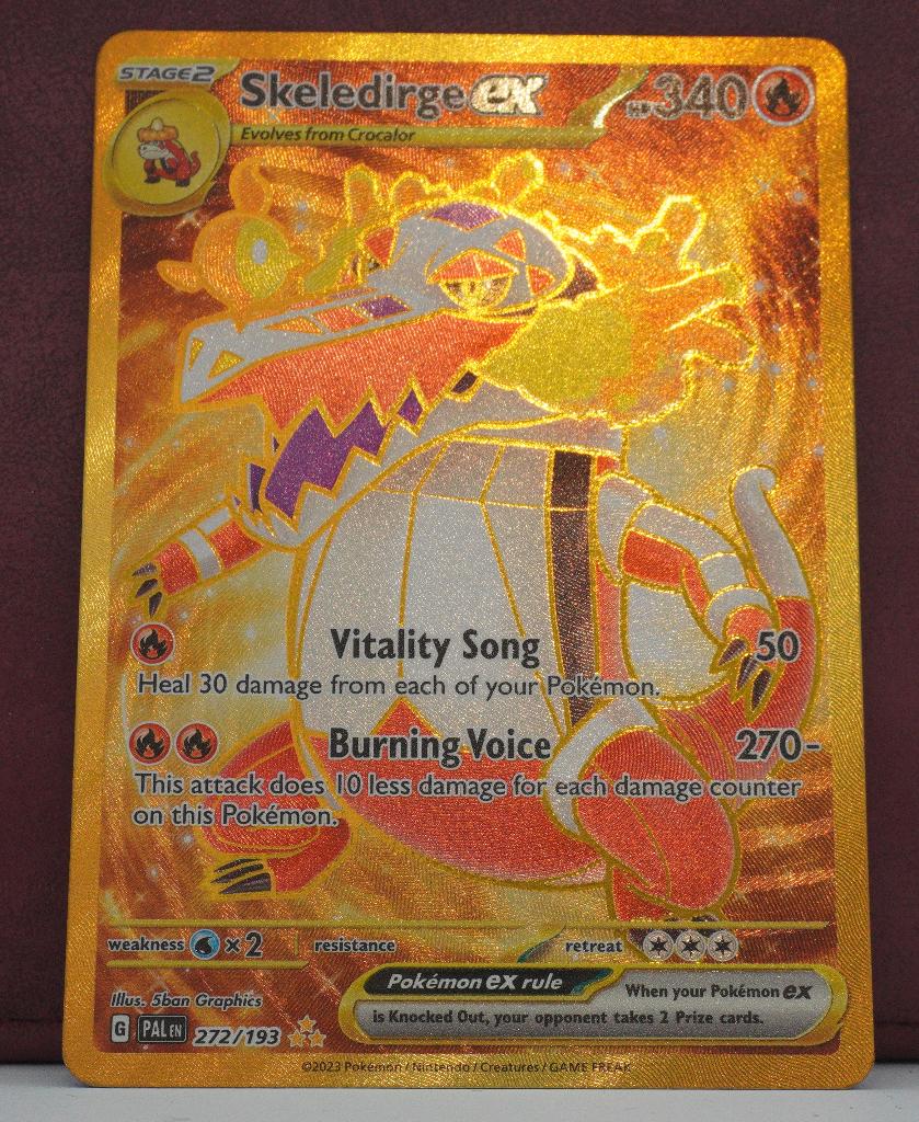 Skeledirge EX Gold Full Art 272-193 Paldea Evolved Pokémon, Verzenden, Nieuw, Losse kaart