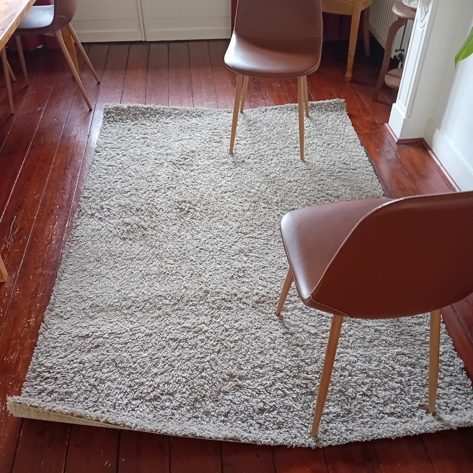 IKEA Hampen vloerkleed, laagpolig, beige, 133x195 cm, Ophalen, Gebruikt, 100 tot 150 cm, Beige