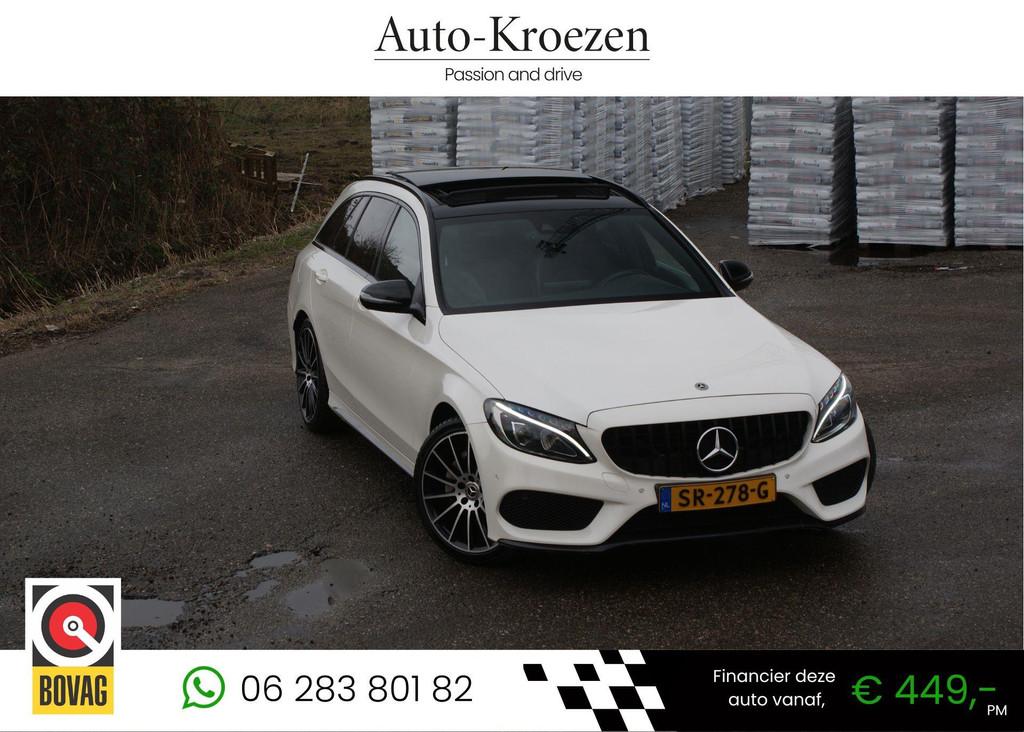 Mercedes-Benz C-klasse Estate 180 ///AMG Pakket | Pano | Nig, Automaat, Achterwielaandrijving, Wit, C-Klasse