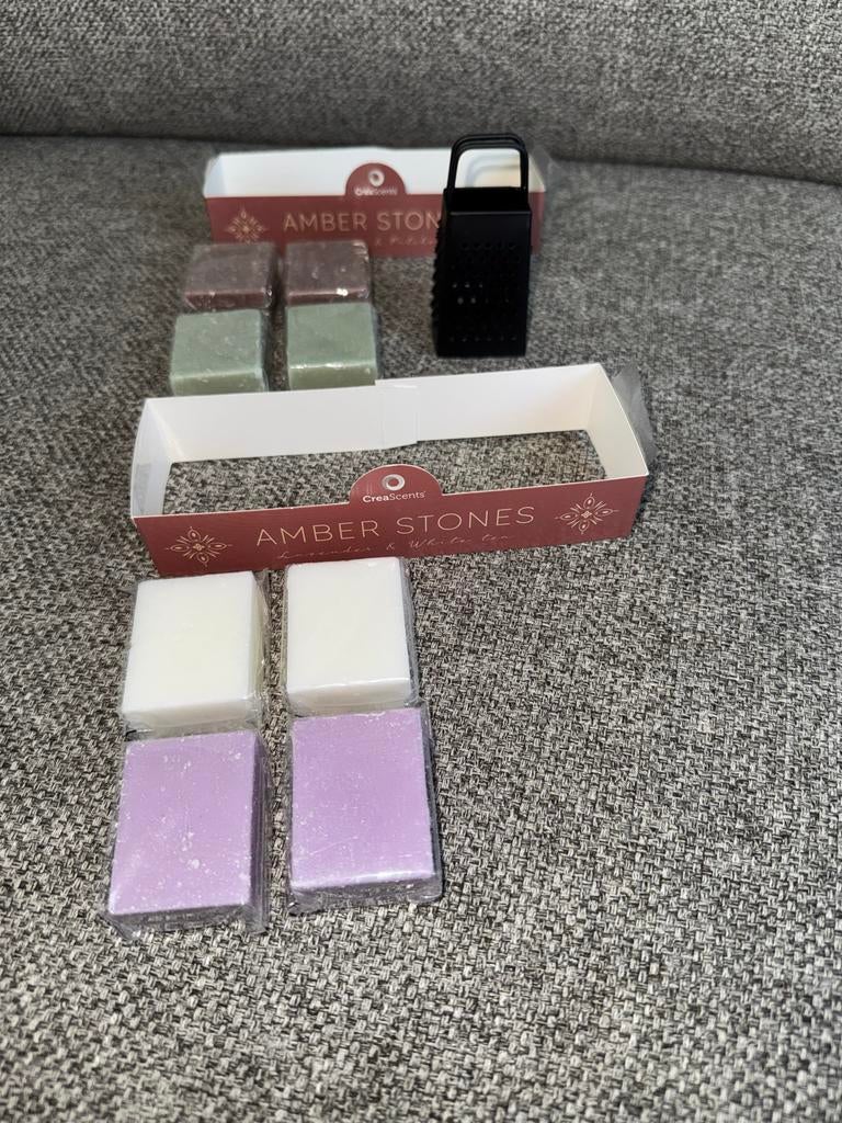 Amber Stones Geurblokjes met Mini Rasp - Diverse Geuren, Ophalen of Verzenden, Nieuw, Meerkleurig, Overige materialen