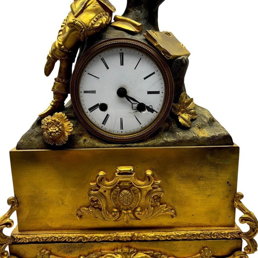 Vergulde pendule, Frankrijk, begin 19e eeuw, Ophalen of Verzenden