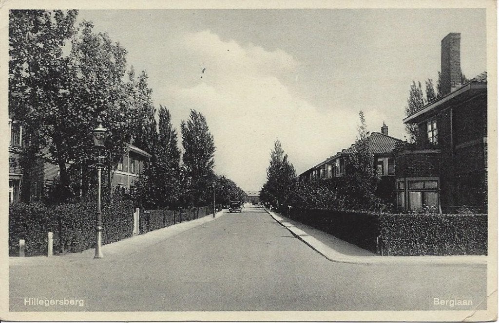 Hillegersberg (Z.H.) Berglaan, Auto, gelopen 1934, Verzenden, 1920 tot 1940, Gelopen, Zuid-Holland