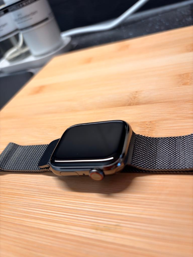 Apple Watch Series 9 45mm Stainless Steel, Sieraden, Tassen en Uiterlijk, Smartwatches, Apple Watch ⌚️, Zwart, IOS, Ophalen of Verzenden