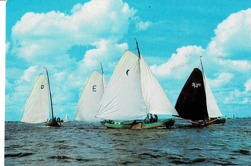 Friesland, Skûtsjesilen, Verzamelen, Ophalen of Verzenden, 1960 tot 1980, Gelopen, Friesland