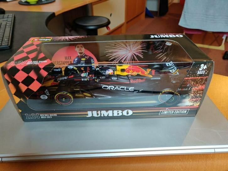 Jumbo Max Verstappen model auto 2023, 1:24, nieuw, Hobby en Vrije tijd, Modelauto's | 1:24, Ophalen of Verzenden, Nieuw, Bburago