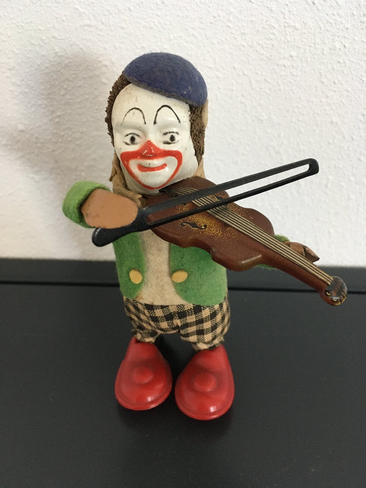 Schuco clown met viool en rode schoenen, Ophalen of Verzenden