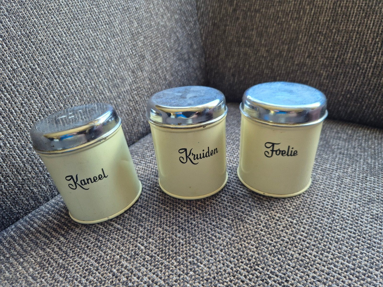 3 Brabantia kruidenblikjes: Kaneel, Kruiden, Foelie, Ophalen of Verzenden