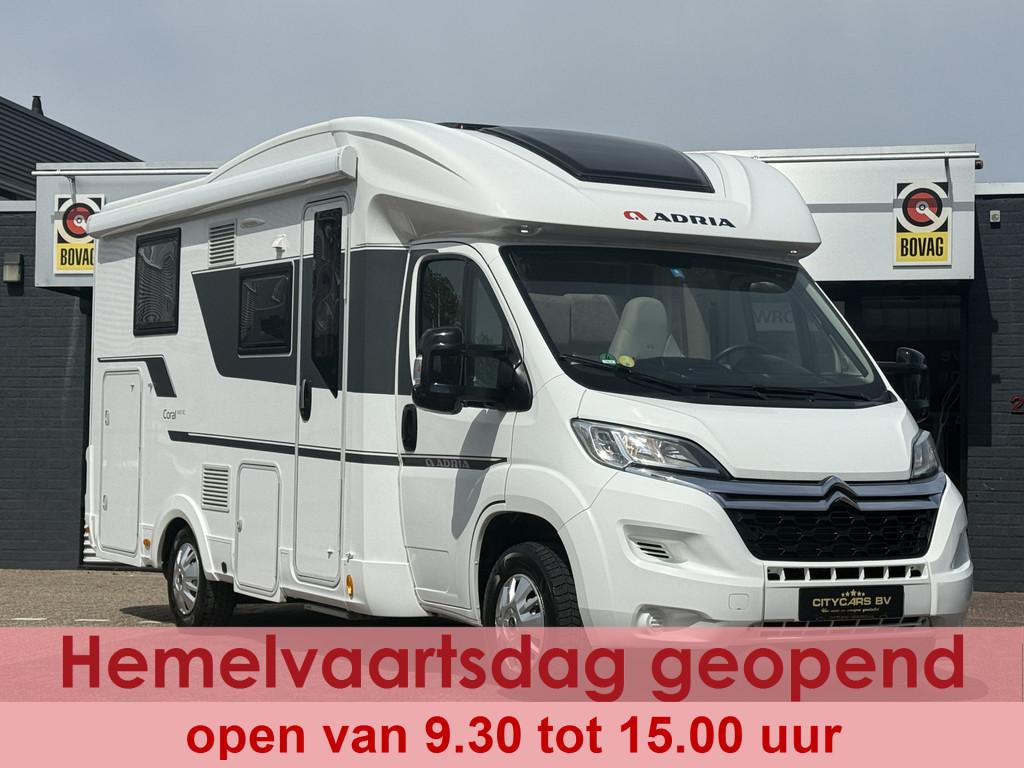 Adria CORAL 600 SC 164 pk euro 6 zeer compacte camper queenb, Ringverwarming, Bedrijf, Adria, Luifel