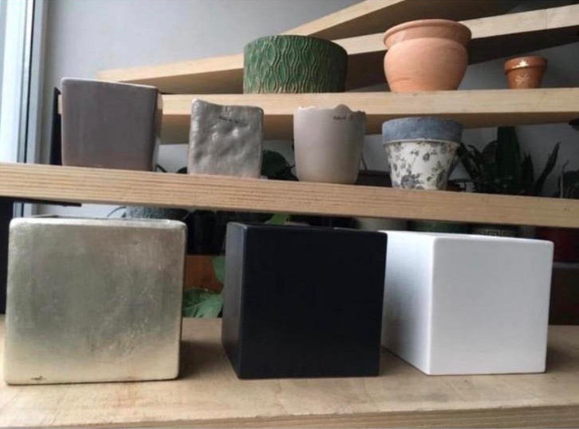 Mooie vintage keramische bloempotten diverse modellen maten, Binnen, Ophalen of Verzenden, Zo goed als nieuw, Overige vormen