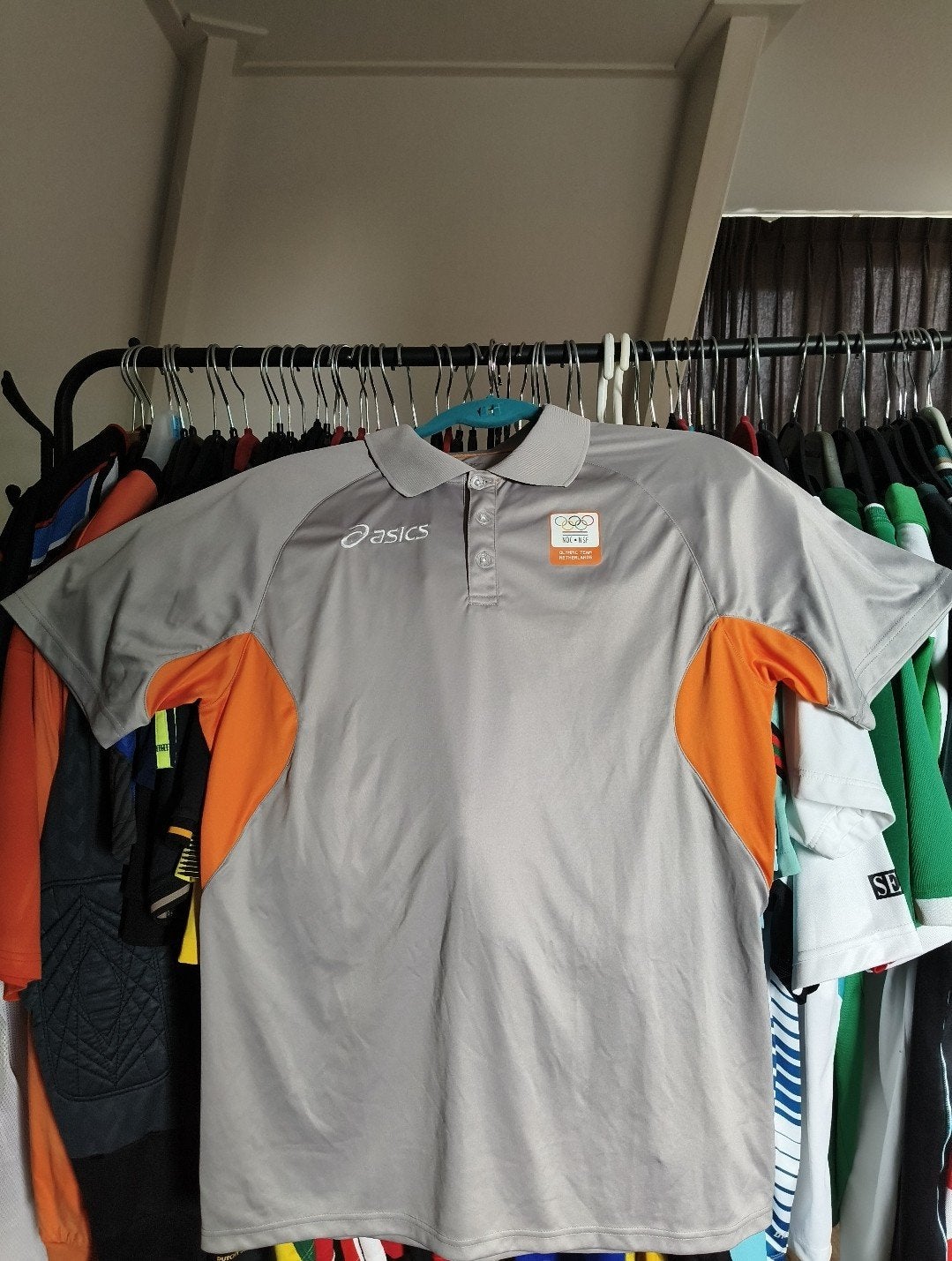 (M Volwassenen) Asics Nederland Olympische Spelen 2012 Team, Maat 48/50 (M), Ophalen of Verzenden, Zo goed als nieuw, Grijs