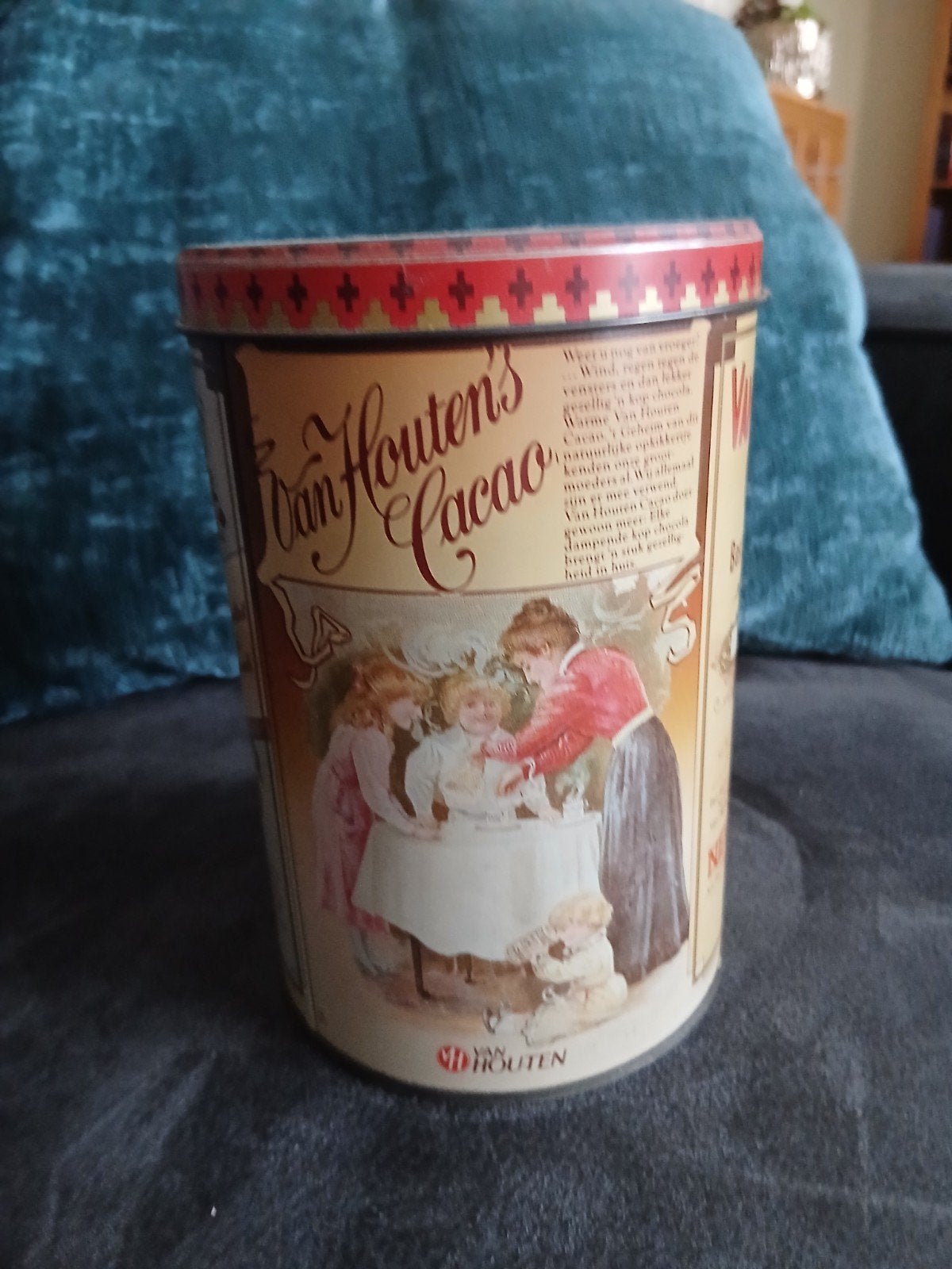 Vintage Van Houten's Cacao blik, Verzamelen, Ophalen of Verzenden