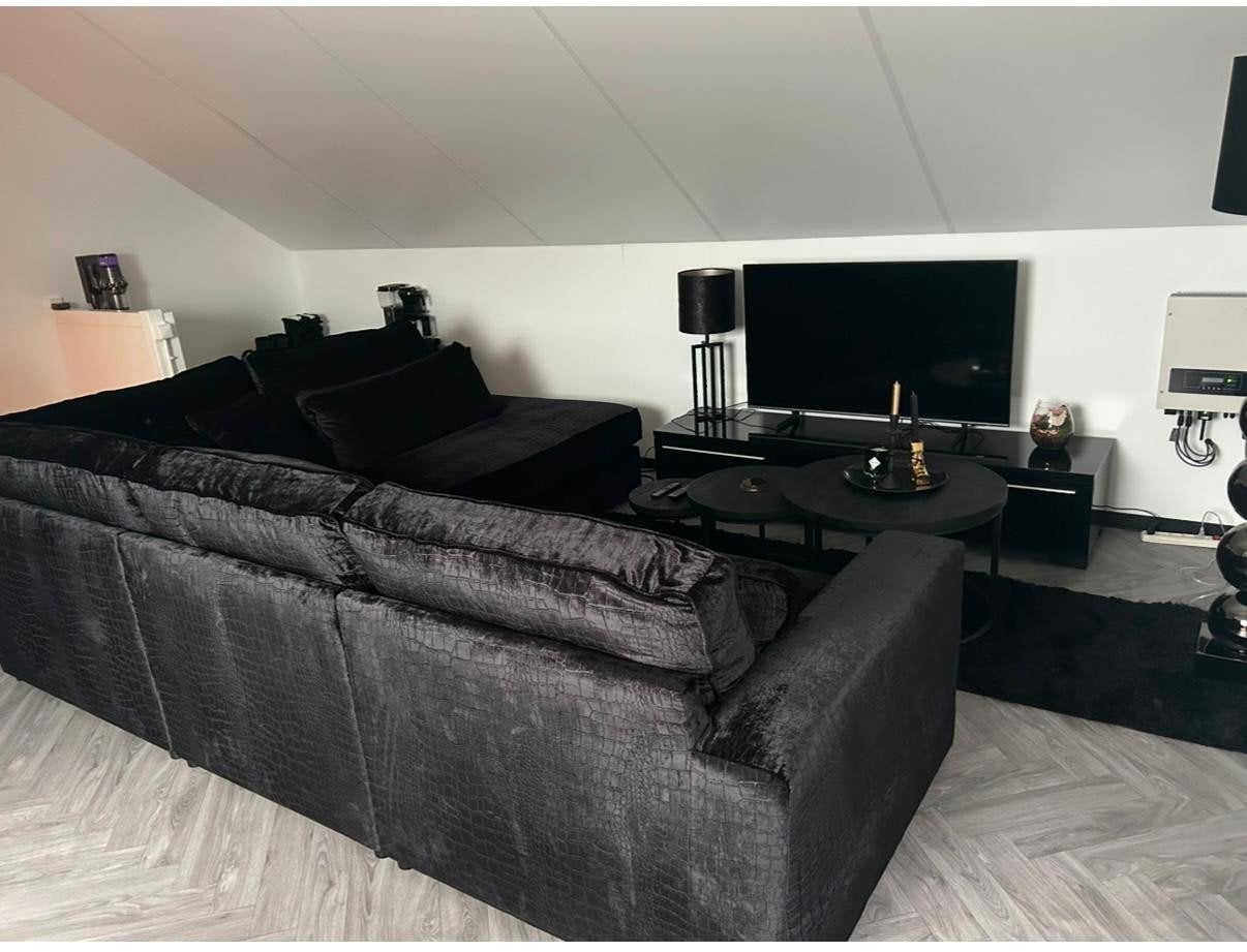 Luxe Velvet Croco Hoekbank (Nieuwstaat), Ophalen, Nieuw, Stof