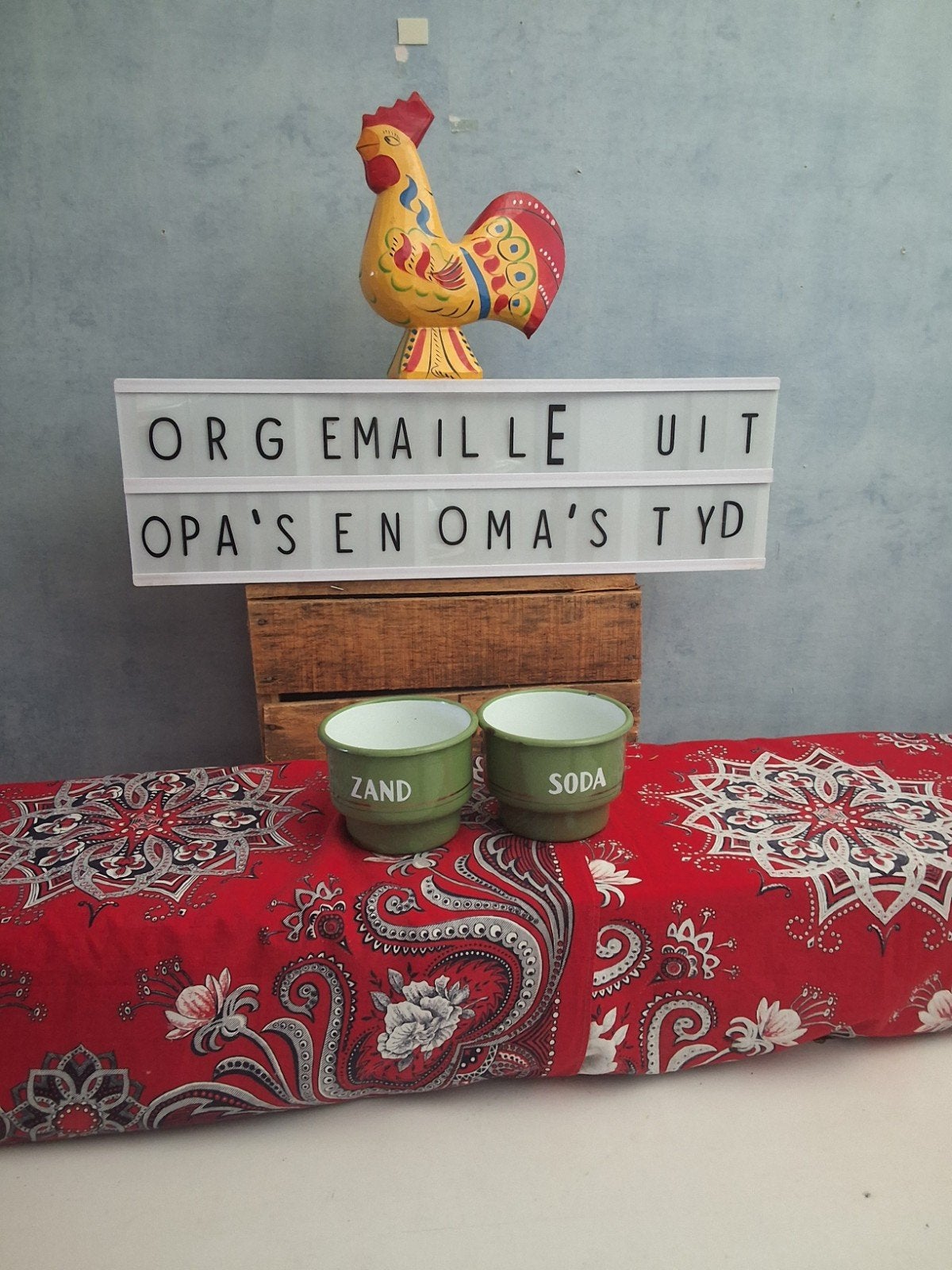 NOU !!!   JE ZAL ZE MAAR MISSEN !!!!!  BK EMAILLE, Antiek en Kunst, Antiek | Emaille, Ophalen of Verzenden
