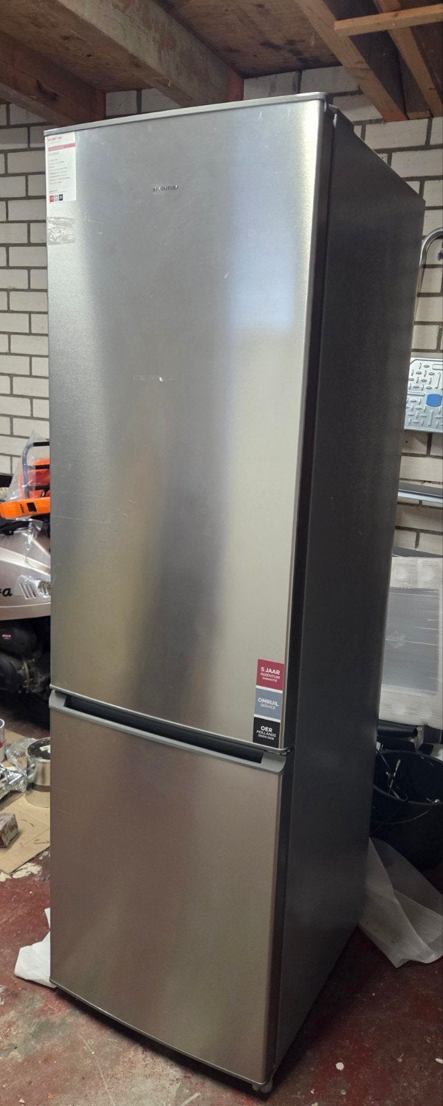 Inventum KV1808R Vrijstaande Koel-vriescombinatie, Ophalen, 200 liter of meer, Met aparte vriezer, 160 cm of meer