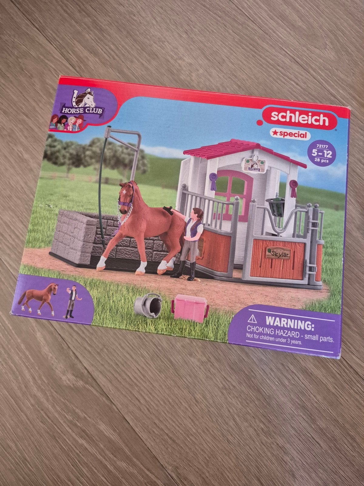 Schleich Horse Club - Paard met ruiter, stal en wasplaats, Ophalen of Verzenden, Gebruikt