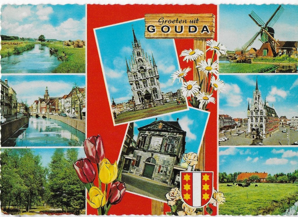 Gouda ongelopen ansichtkaart ( 918 ), Ophalen of Verzenden, 1980 tot heden, Gelopen, Zuid-Holland