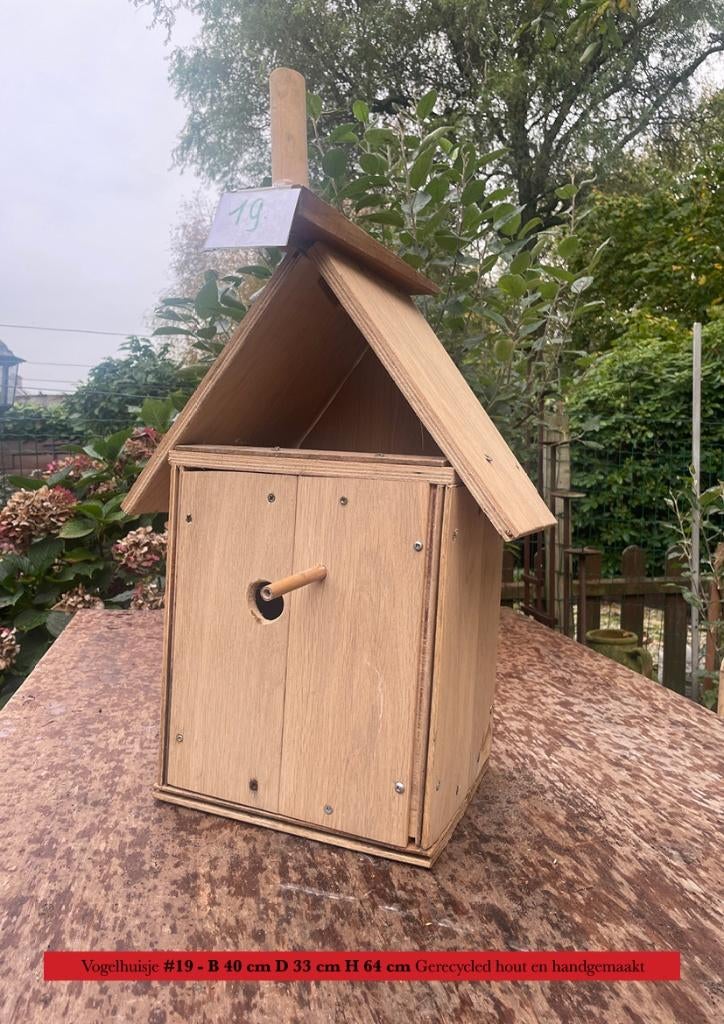 Handgemaakt vogelhuisje #19 - 40X33X64, Ophalen, Zo goed als nieuw