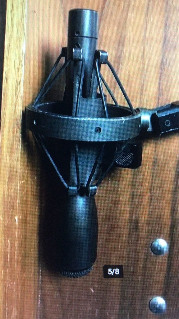 Audio Technica ATM10+AT8410a Shockmount Vintage +-1985, Ophalen of Verzenden, Gebruikt, Studiomicrofoon