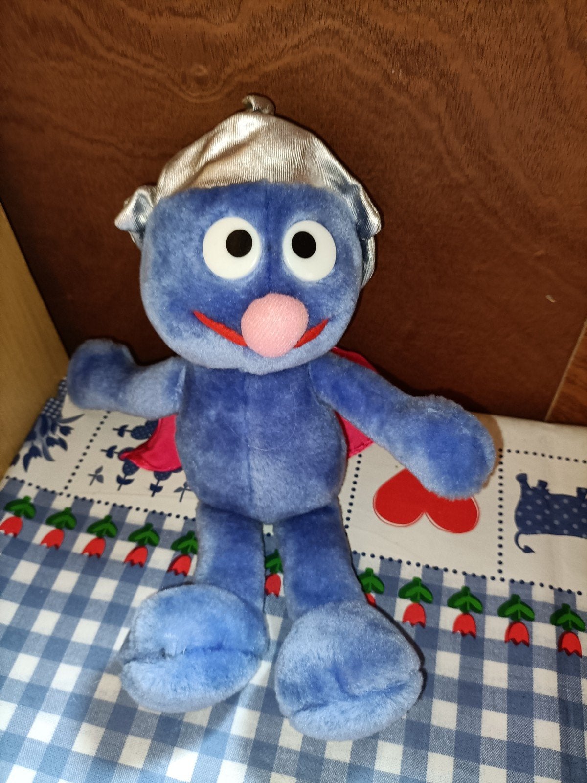 Super Grover knuffel superheld 31 cm groot, Ophalen of Verzenden, Zo goed als nieuw, Overige typen