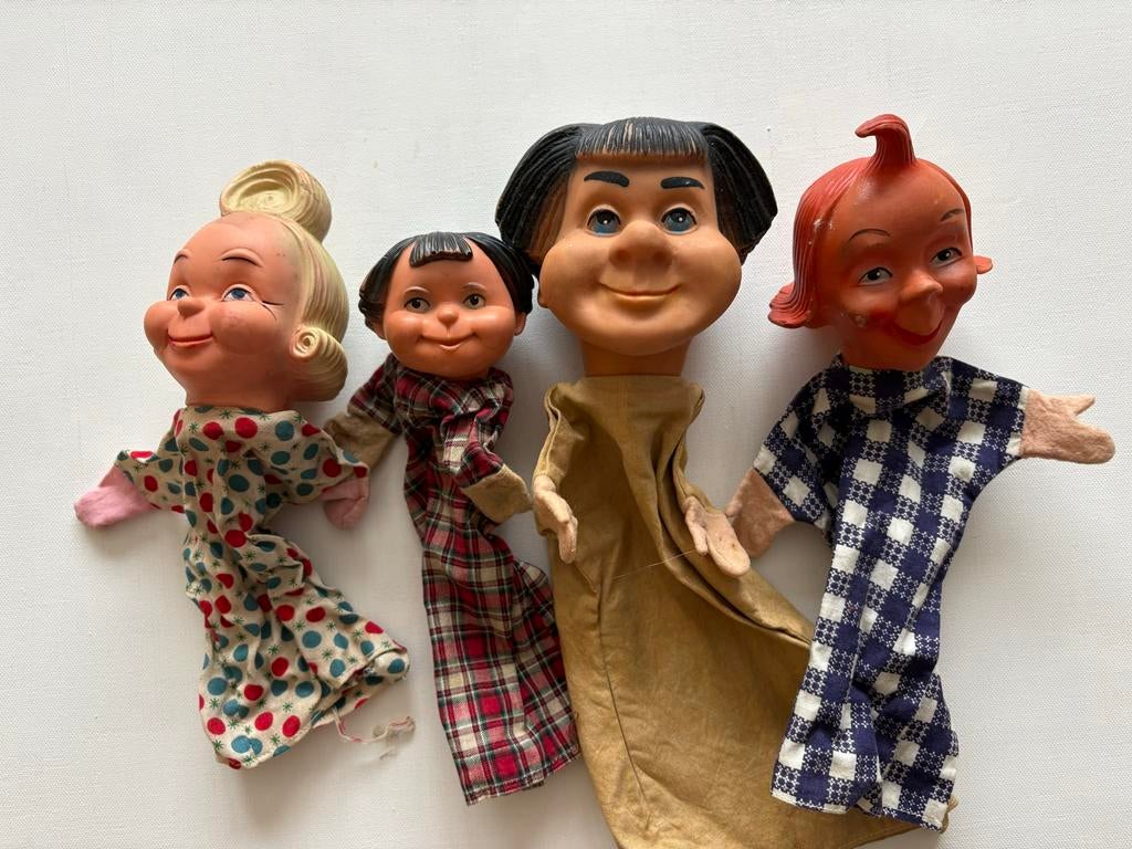 Vintage Handpoppen Set - Diverse Karakters, Ophalen of Verzenden, Gebruikt, Jongen of Meisje