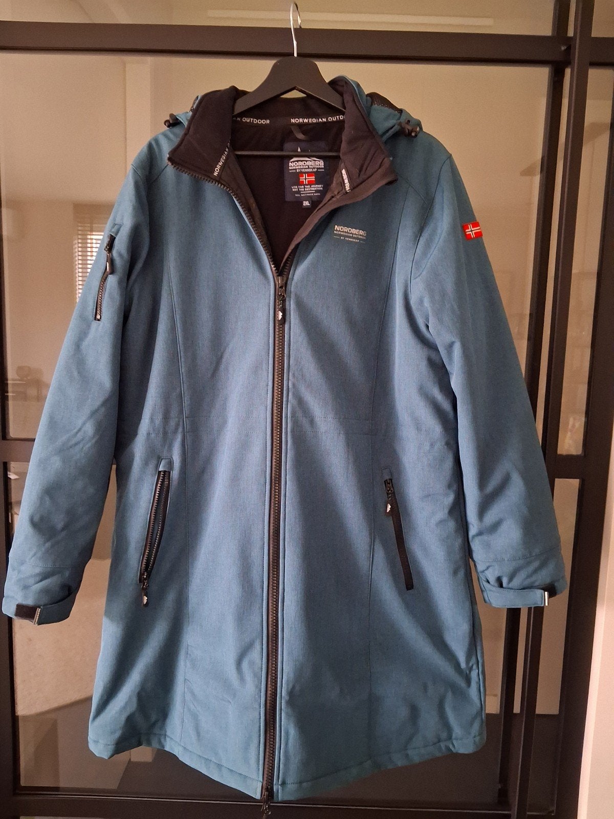 Nordberg dames softshell jas - wind- en waterdicht, Maat 42/44 (L), Zo goed als nieuw, Groen, Nordberg