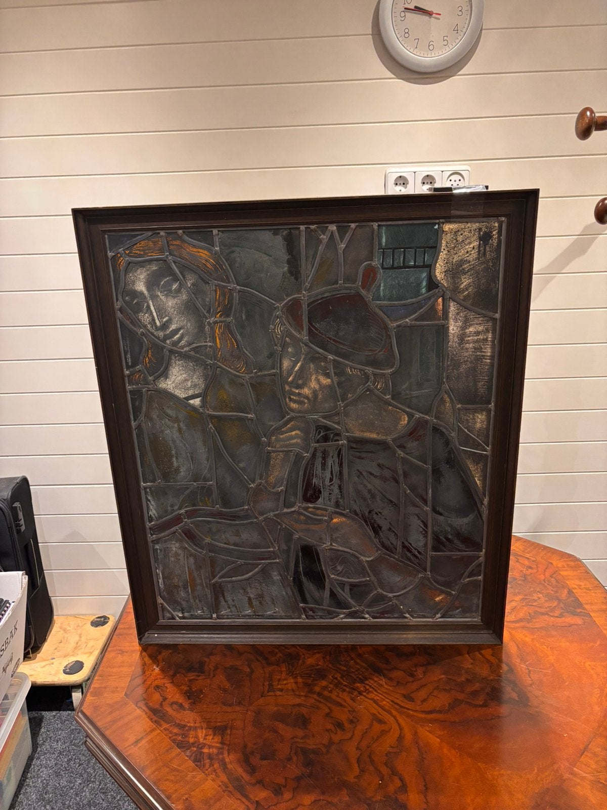 Glas in lood stuk, Ophalen